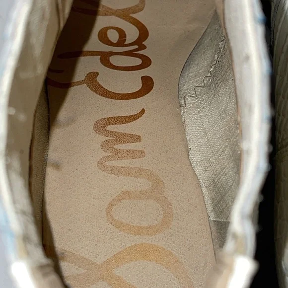 Sam Edelman Women's Ankle Booties Size 10M "Winona" White Leather Slip On - Picture 10 of 11